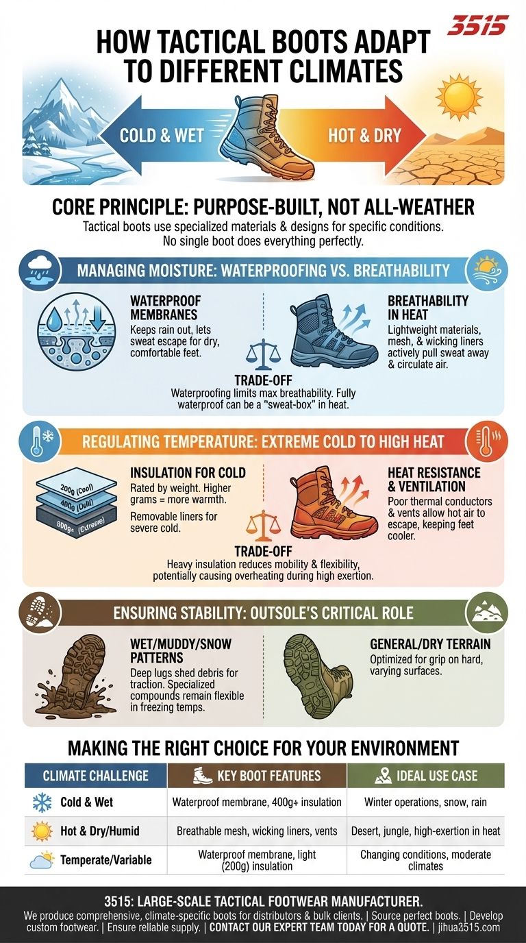 战术靴如何适应不同气候？为任何环境选择合适的装备 图解指南