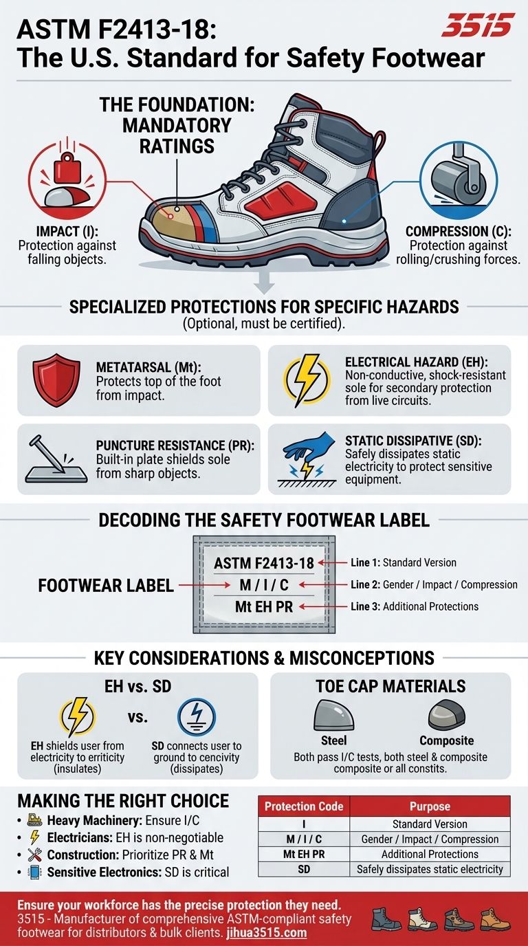 Was deckt die Norm ASTM F2413-18 für Sicherheitsschuhe ab? Ein Leitfaden zum Zehenschutz am Arbeitsplatz Visuelle Anleitung
