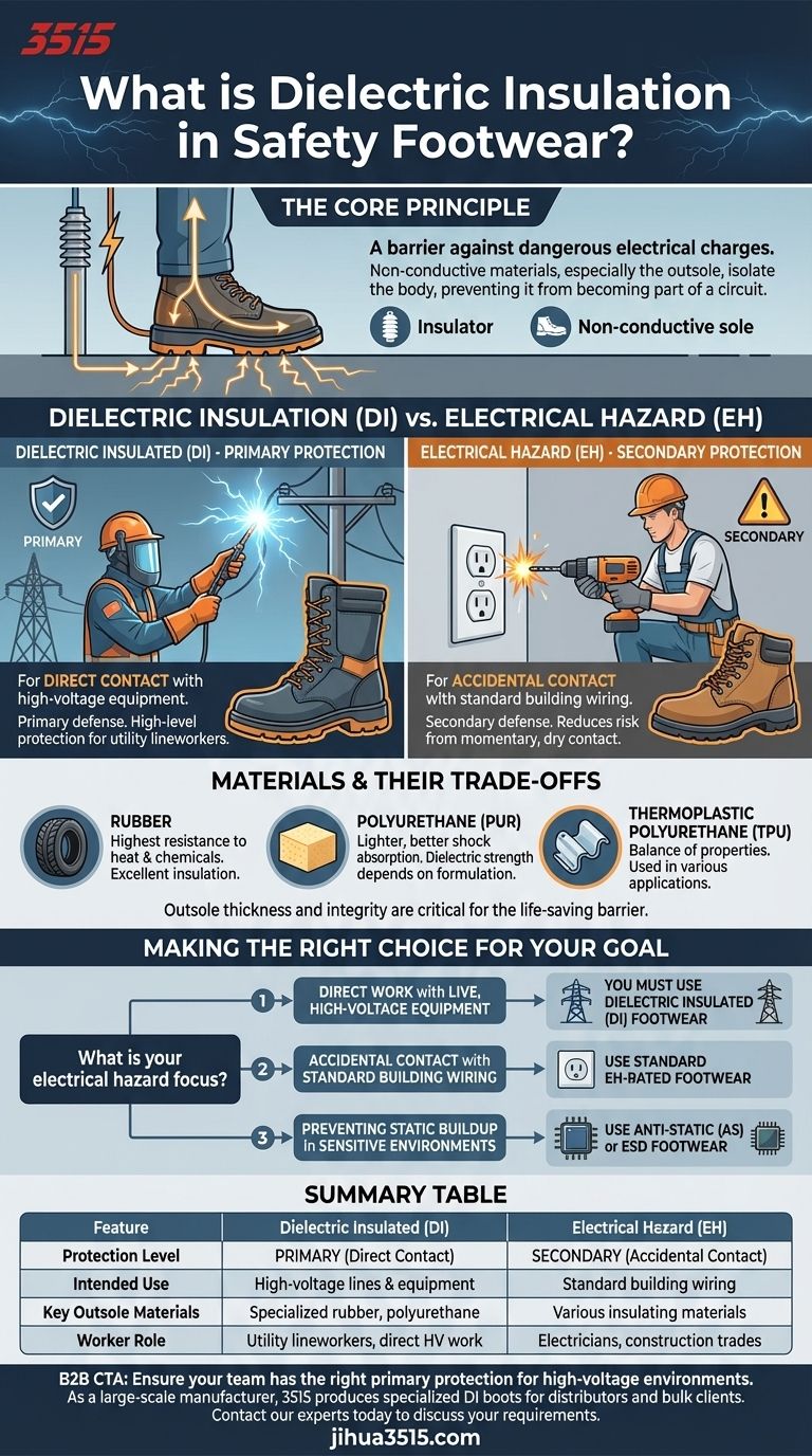 安全靴における絶縁（Dielectric Insulation）とは何ですか？高電圧作業のための必須保護 ビジュアルガイド
