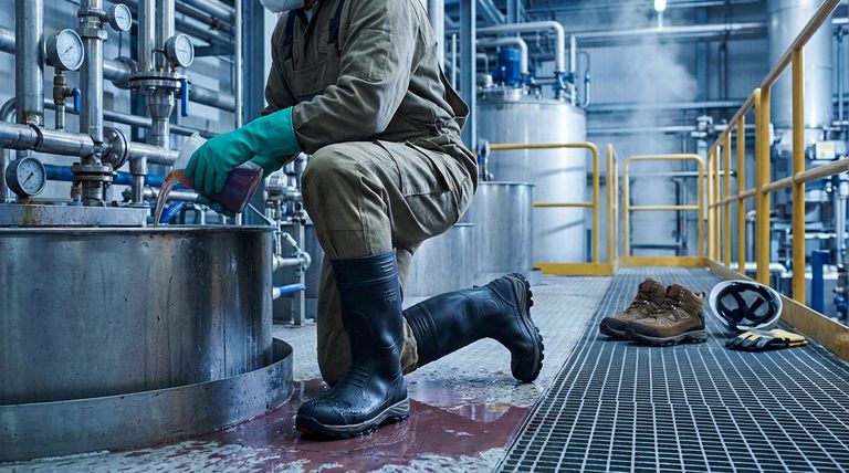 耐薬品性安全ブーツに使用される素材は何ですか?PVC、ゴム、またはネオプレンですか?