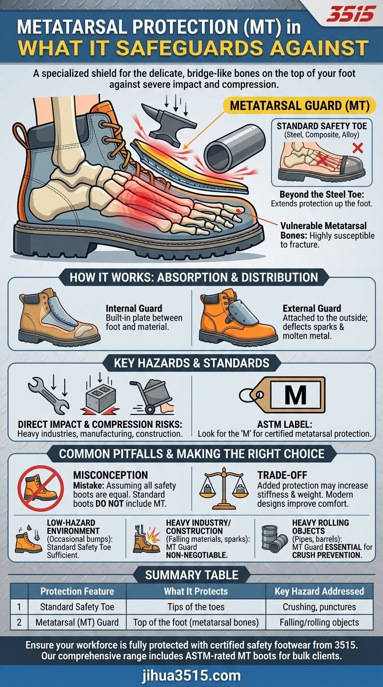 Wogegen schützt der Metatarsalschutz (MT) in Stiefeln? Schutz für die Knochen auf dem Fussoberseite Visuelle Anleitung