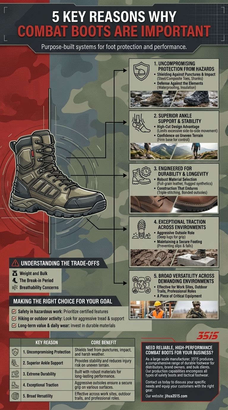 전투화가 중요한 다섯 가지 핵심 이유는 무엇인가요? 안전과 성능을 위한 필수 장비 시각적 가이드