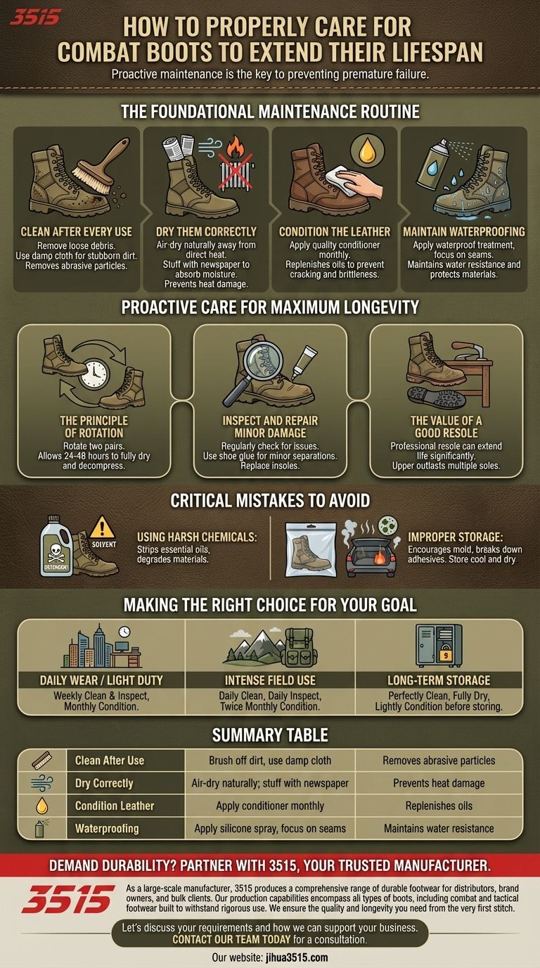 Как правильно ухаживать за боевыми ботинками, чтобы продлить срок их службы? Руководство по упреждающему обслуживанию Визуальное руководство