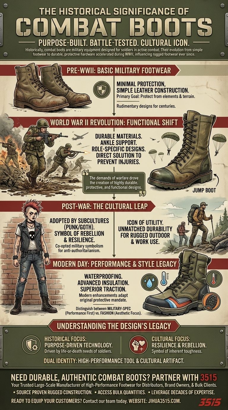 Каково историческое значение боевых ботинок? От необходимости на поле боя до культурной иконы Визуальное руководство
