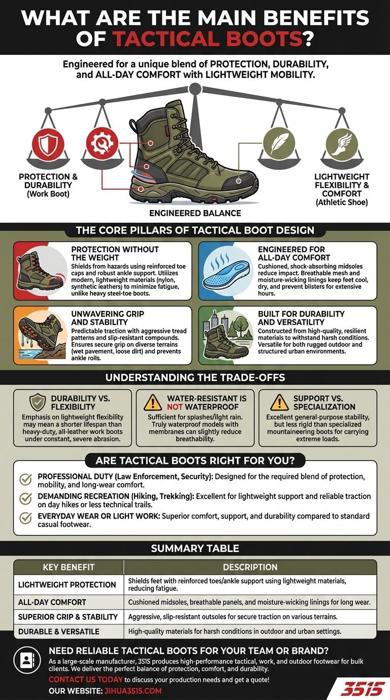 ¿Cuáles son los principales beneficios de las botas tácticas? Protección superior, comodidad y durabilidad Guía Visual