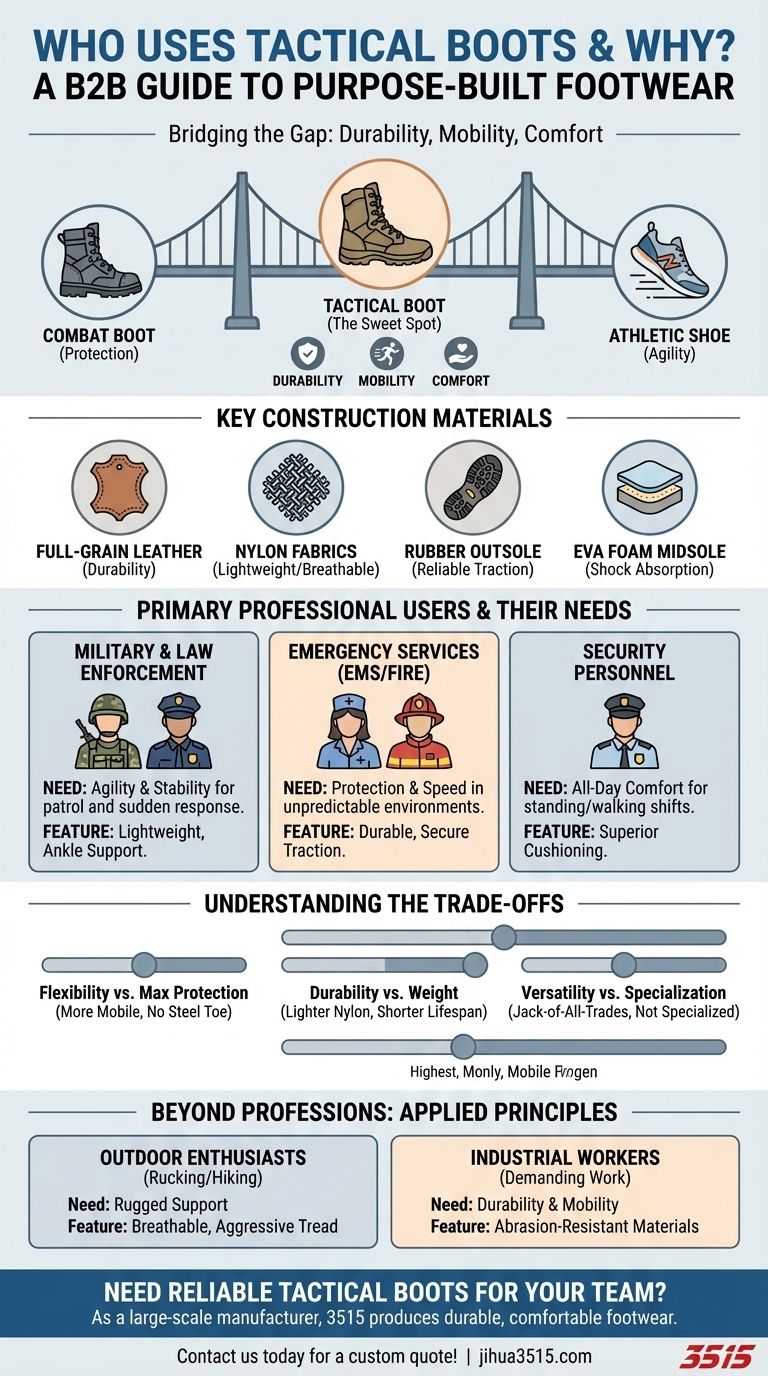 Quali professioni utilizzano comunemente gli stivali tattici? Calzature essenziali per professionisti esigenti Guida Visiva