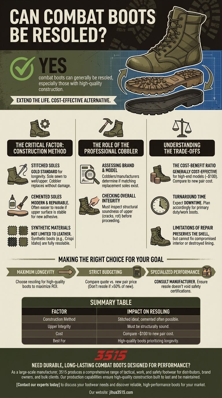 Can combat boots be resoled? Extend the Life of Your Tactical & Work Footwear Visual Guide