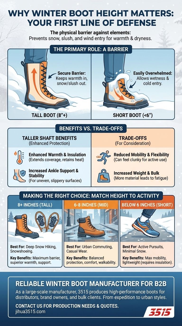 Why is boot height an important factor in winter boots? Find Your Perfect Fit for Maximum Protection Visual Guide