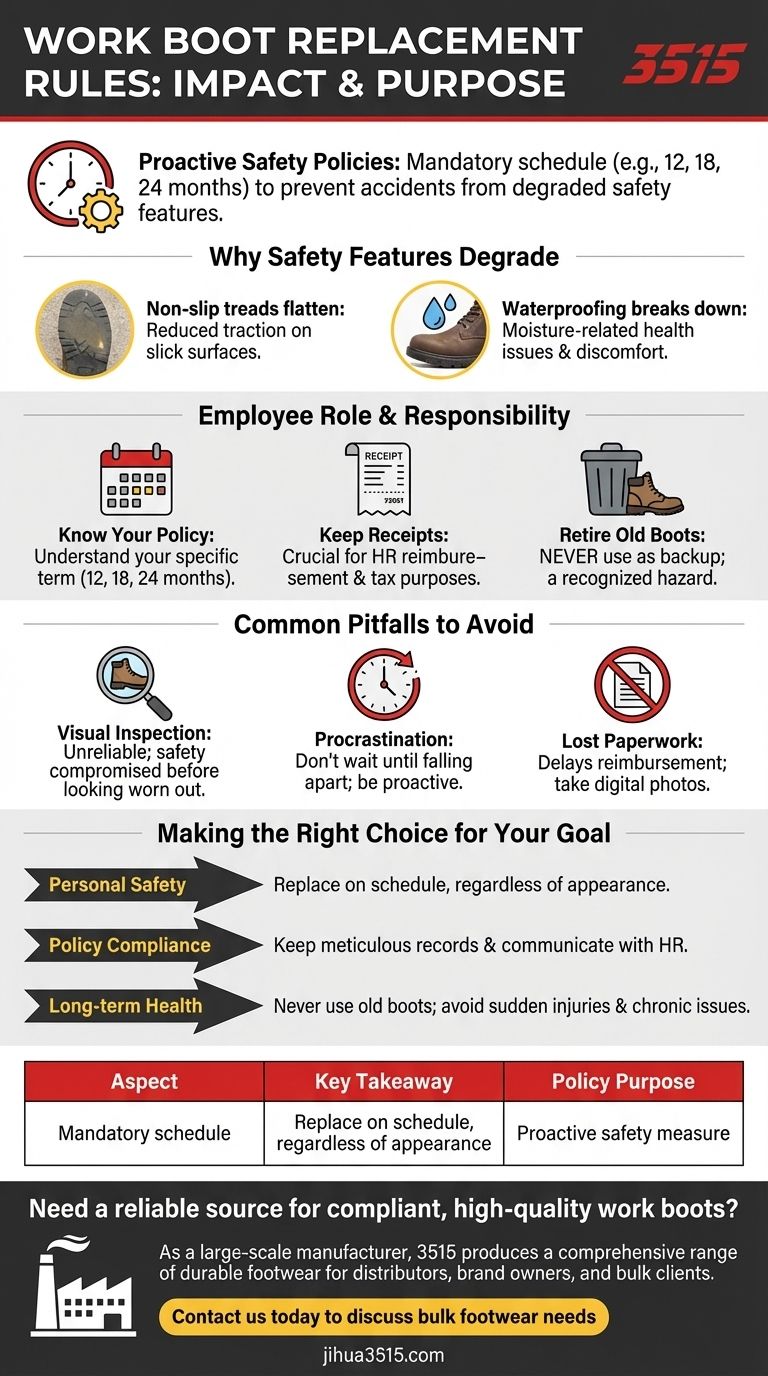 Wie wirken sich die Regeln für den Ersatz von Arbeitsstiefeln durch den Arbeitgeber auf deren Nutzung aus? Ein Leitfaden für proaktive Sicherheit Visuelle Anleitung