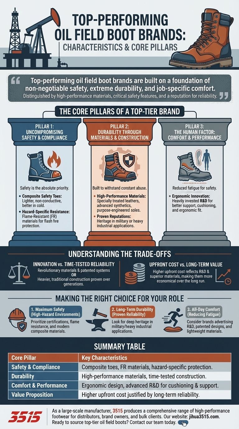 Quelles sont les caractéristiques des marques de bottes de champs pétrolifères les plus performantes ? Conçues pour la sécurité, la durabilité et le confort Guide Visuel