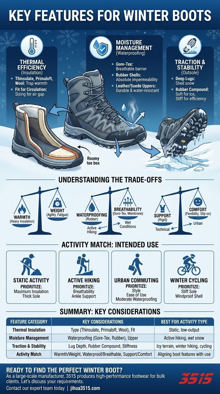 ¿Cuáles son las características clave a tener en cuenta en las botas de invierno? Elige la bota adecuada para cualquier condición Guía Visual