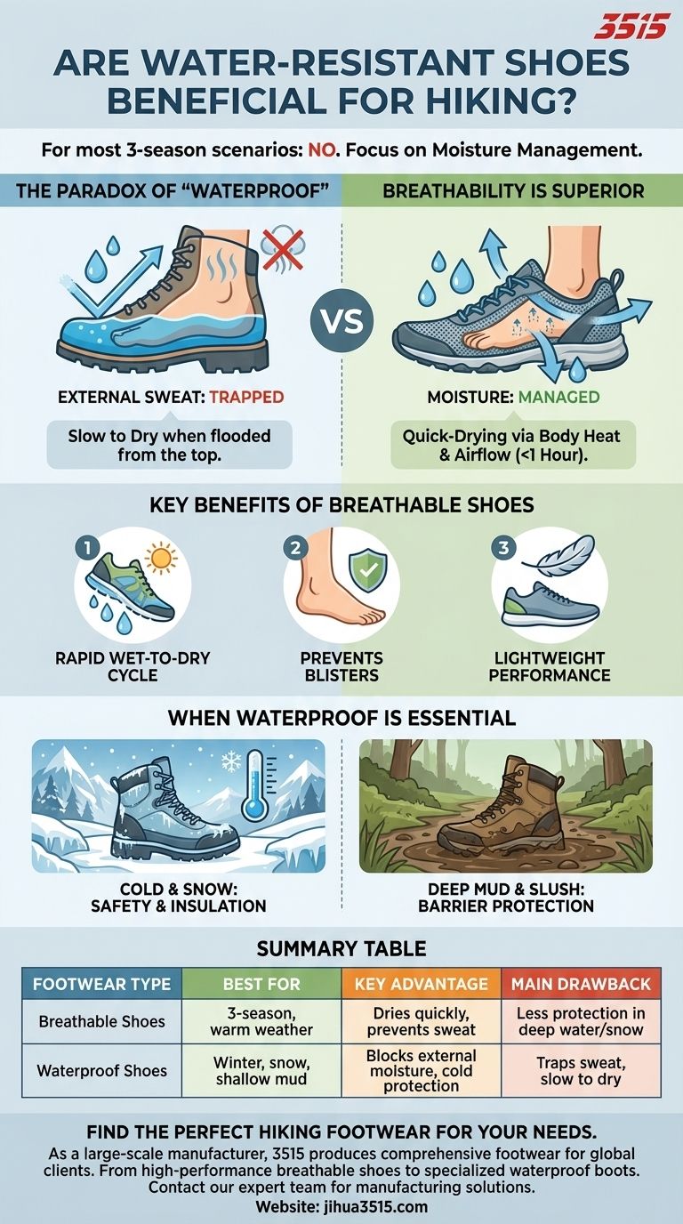 Sind wasserabweisende Schuhe zum Wandern von Vorteil? Wählen Sie atmungsaktive Schuhe für trockene Füße Visuelle Anleitung