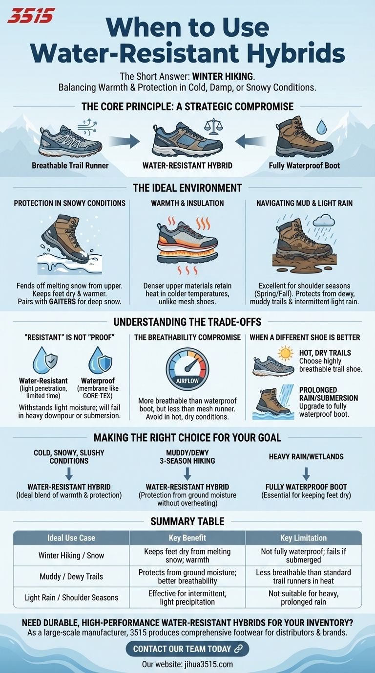 Quando usare le scarpe ibride resistenti all'acqua? La guida definitiva per l'escursionismo invernale e su sentieri bagnati Guida Visiva