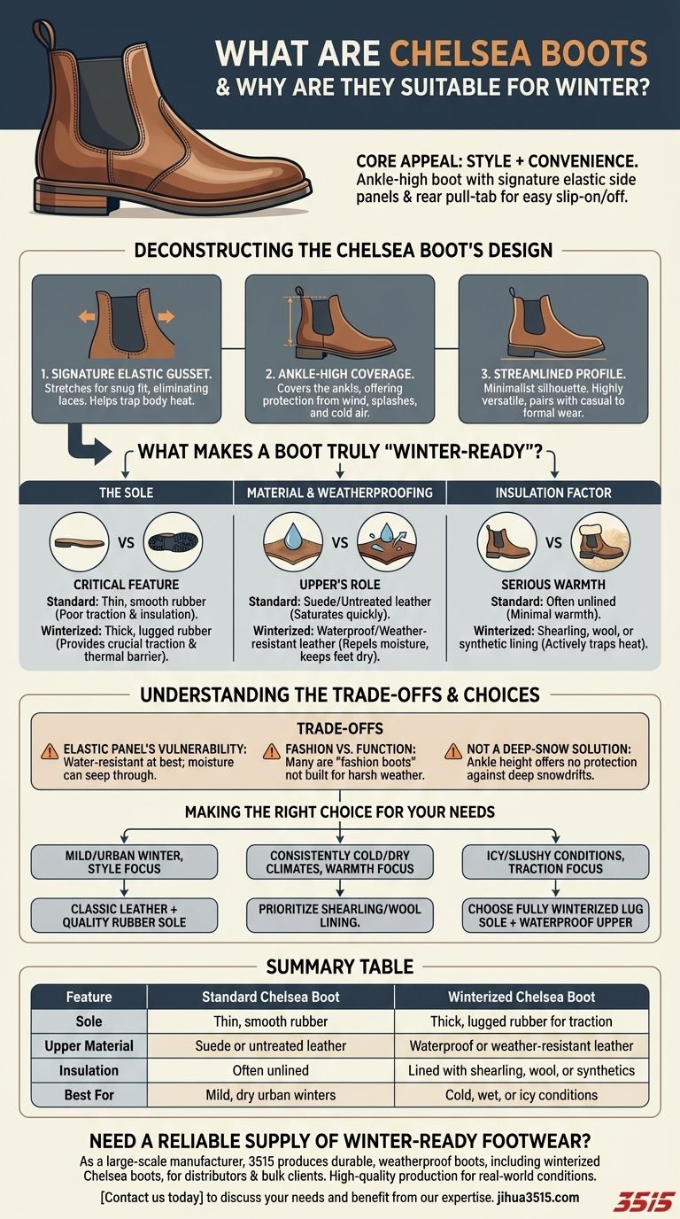 Qu'est-ce qu'une bottine Chelsea et pourquoi convient-elle à l'hiver ? Un guide pour un style prêt pour l'hiver Guide Visuel