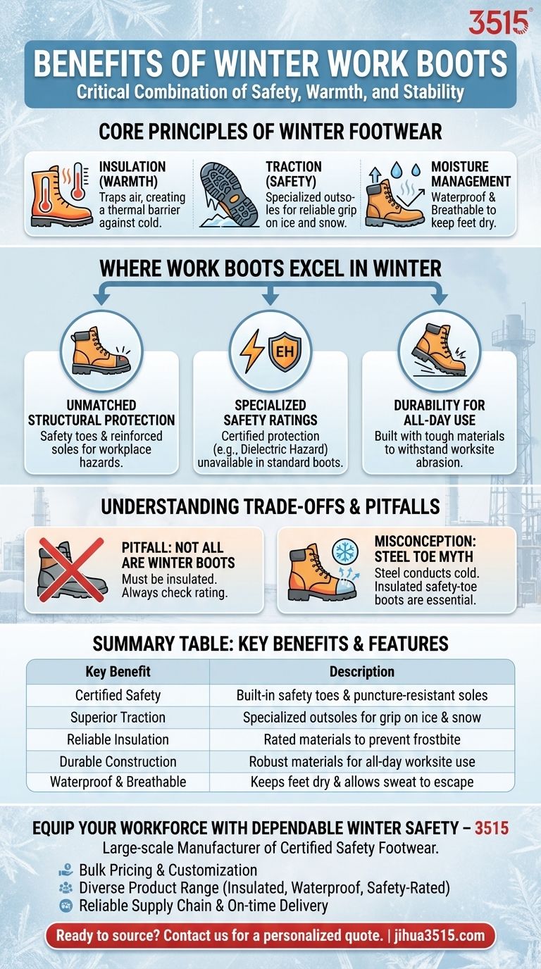 Quais são os benefícios das botas de trabalho para o inverno? Segurança Essencial e Calor para Trabalhos Perigosos Guia Visual