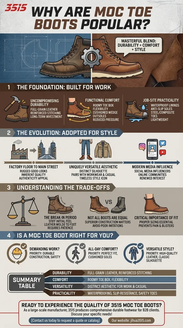 Pourquoi les bottes à bout mocassin sont-elles populaires ? Le mélange parfait de durabilité robuste et de style intemporel Guide Visuel