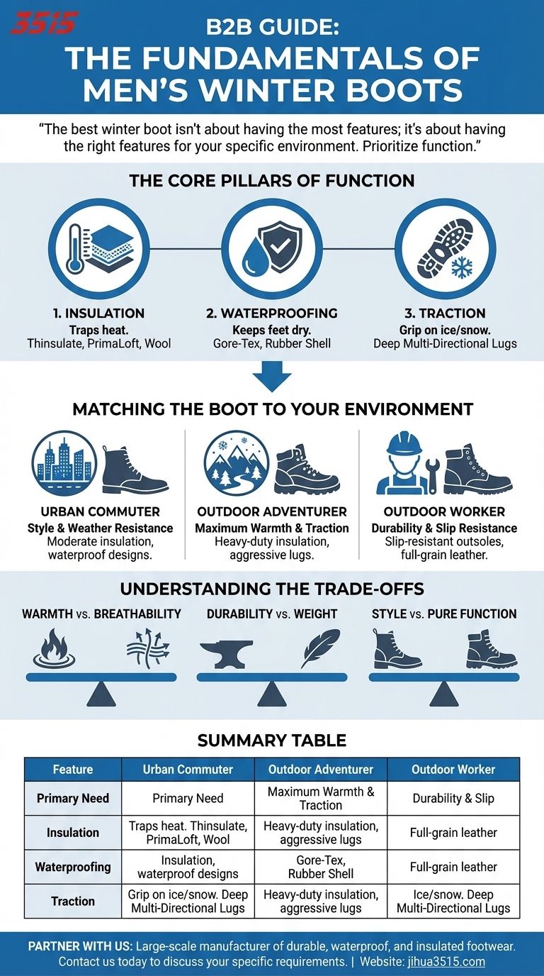 Cosa cercare nei migliori scarponi invernali da uomo? Trova lo scarpone giusto per ogni condizione Guida Visiva