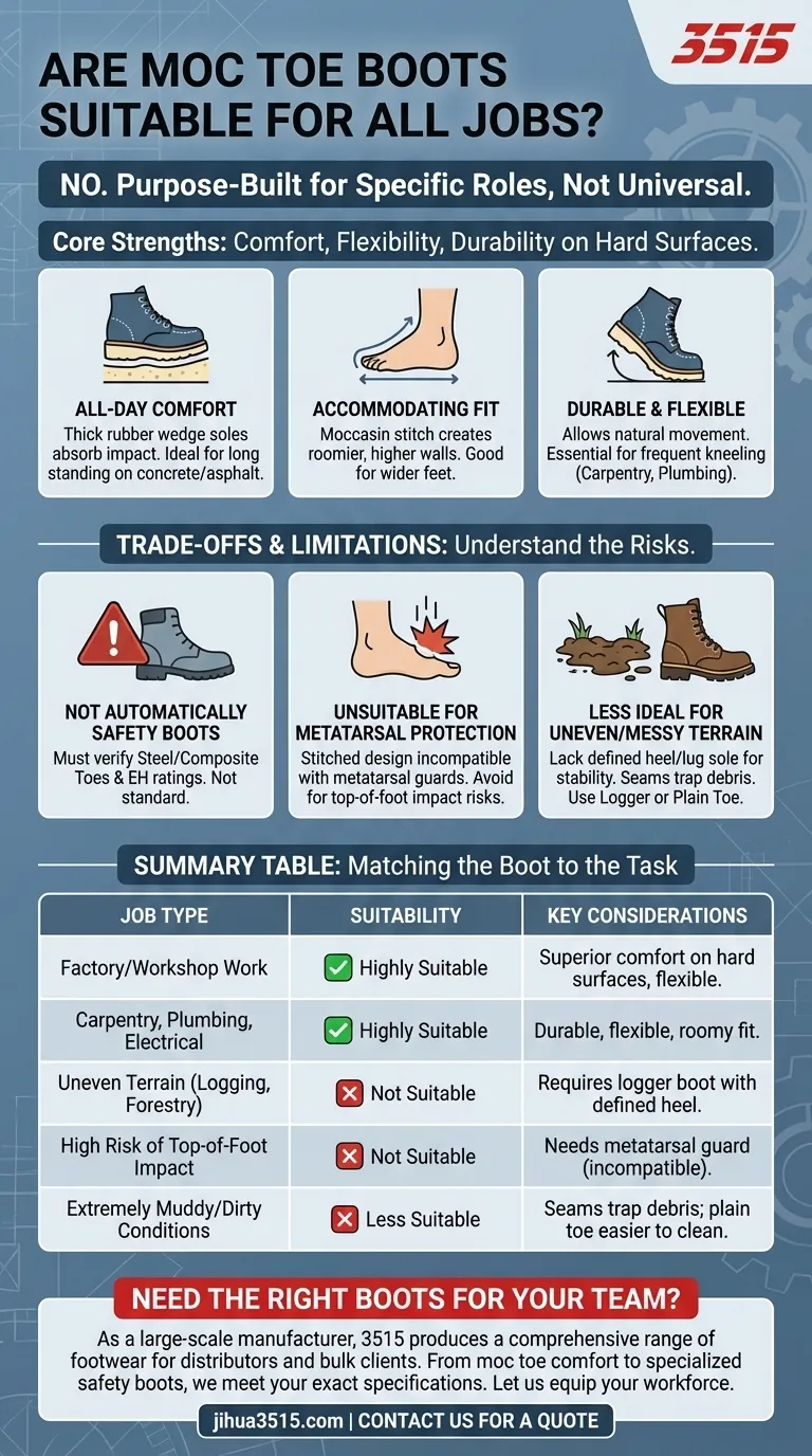 Sind Moc-Toe-Stiefel für alle Arbeitsplätze geeignet? Ein Leitfaden zur Auswahl der richtigen Arbeitsstiefel Visuelle Anleitung