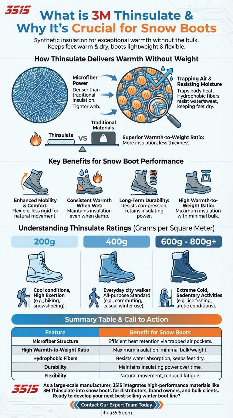 What is 3M Thinsulate and why is it beneficial for snow boots? Stay Warm and Agile Visual Guide