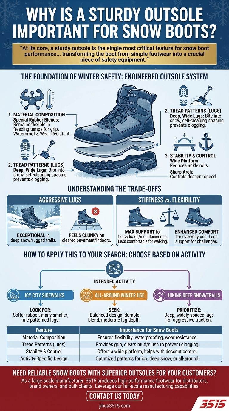 Warum ist eine robuste Außensohle für Schneestiefel wichtig? Der Schlüssel zu Wintersicherheit und Traktion Visuelle Anleitung