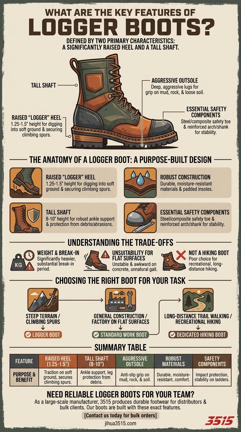 ¿Cuáles son las características clave de las botas de leñador? Una guía para una estabilidad y seguridad inigualables Guía Visual