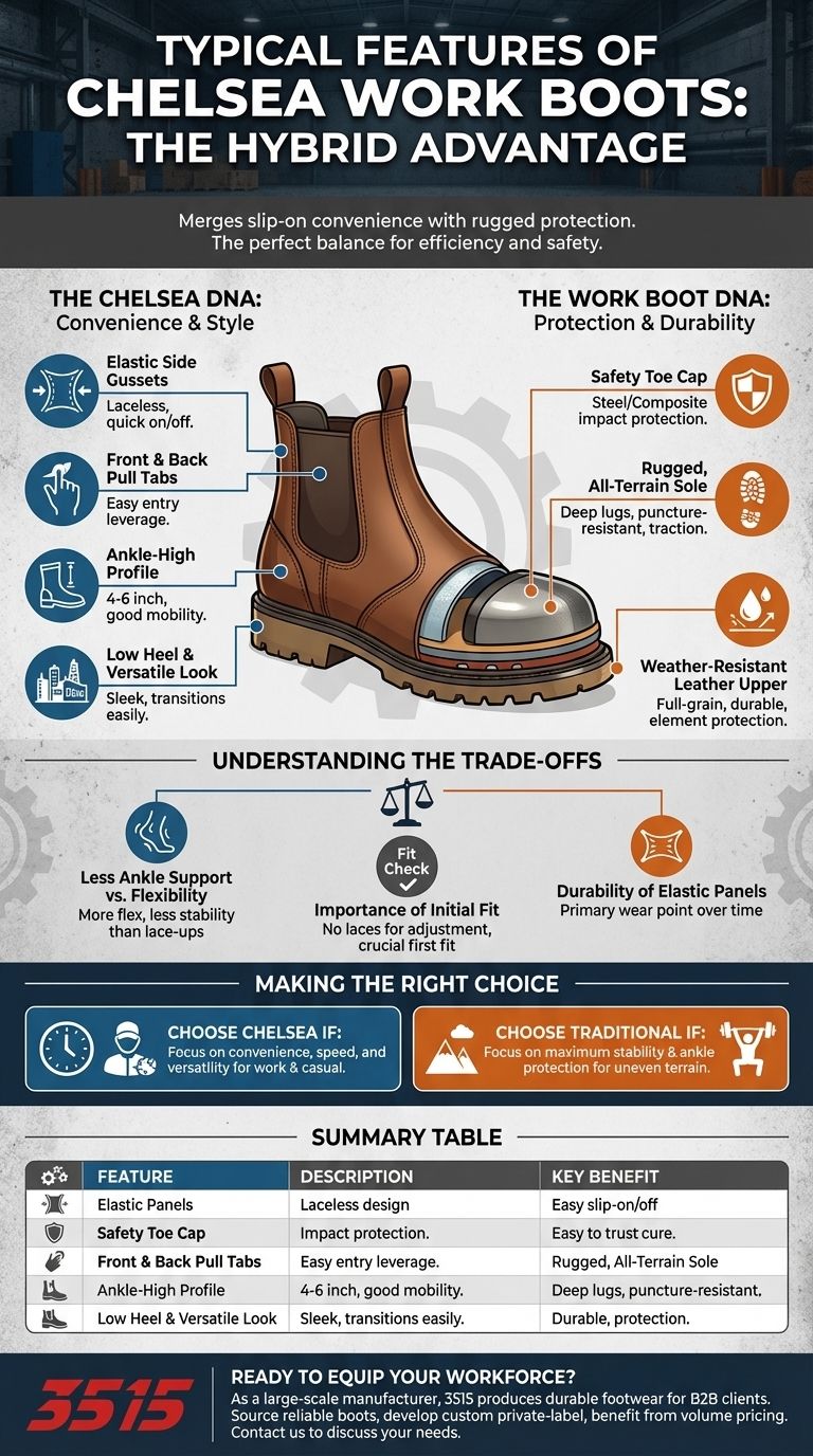 Quali sono le caratteristiche tipiche degli stivali da lavoro Chelsea? Sblocca il mix perfetto di sicurezza e praticità Guida Visiva