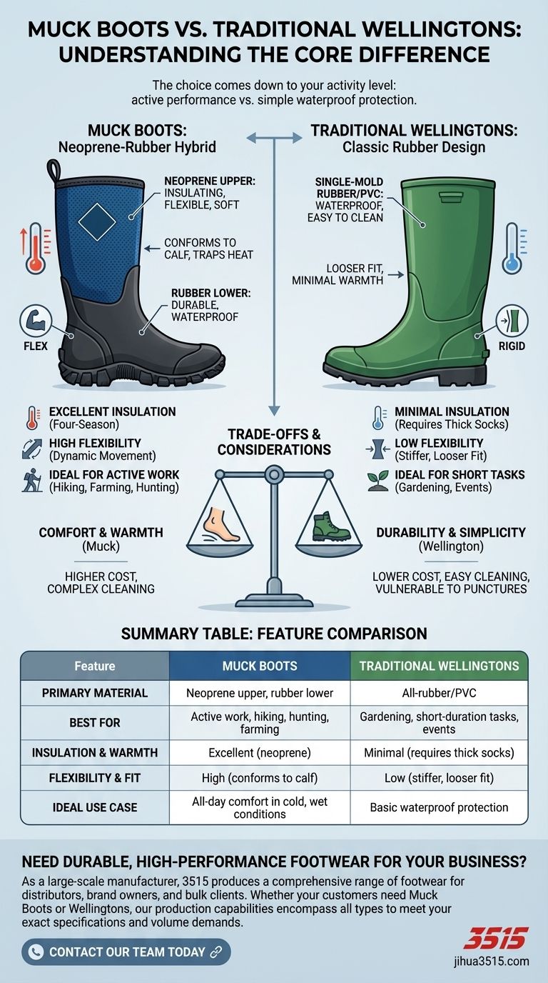 泥靴与传统威灵顿靴有何不同？为您的户外工作选择合适的鞋靴 图解指南
