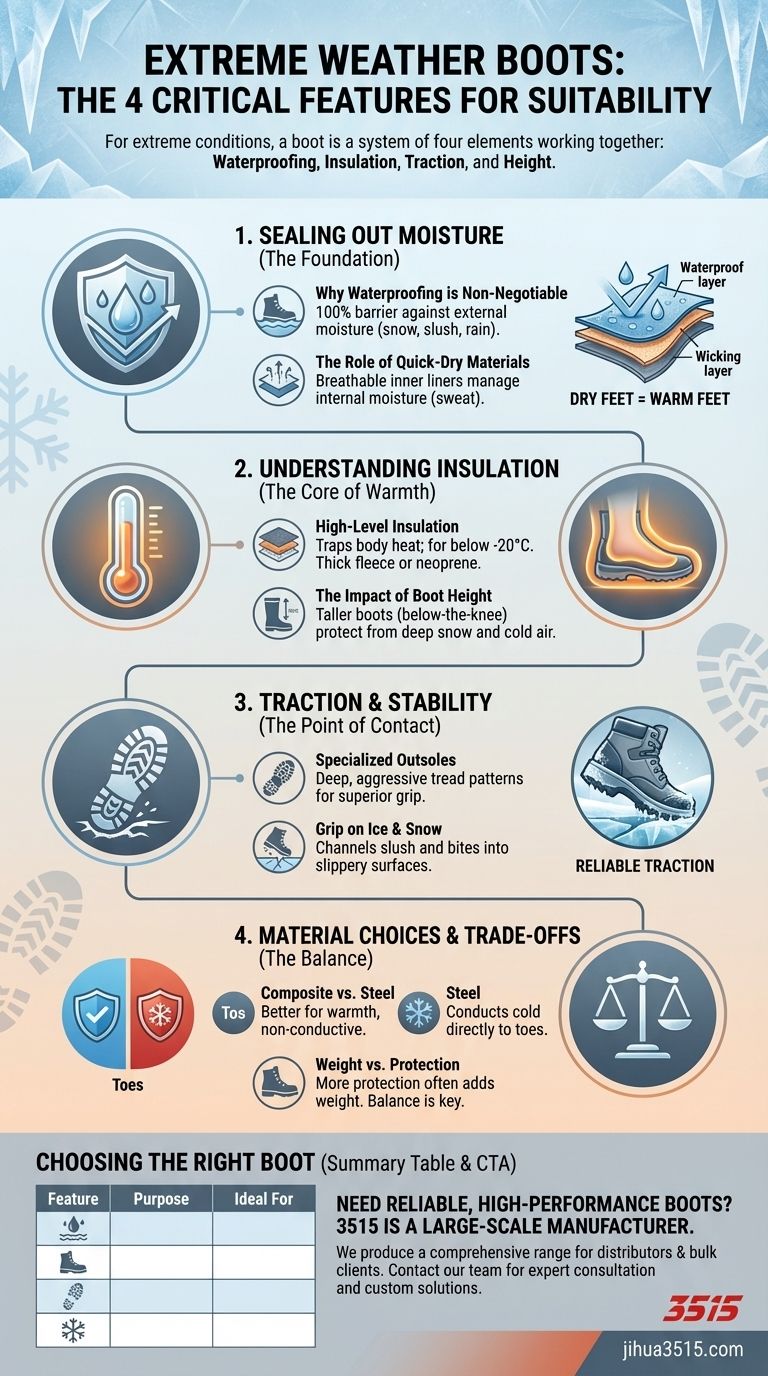 ما هي الميزات التي تجعل الأحذية المعزولة والمقاومة للماء مناسبة للطقس القاسي؟ دليل أقصى للحماية دليل مرئي