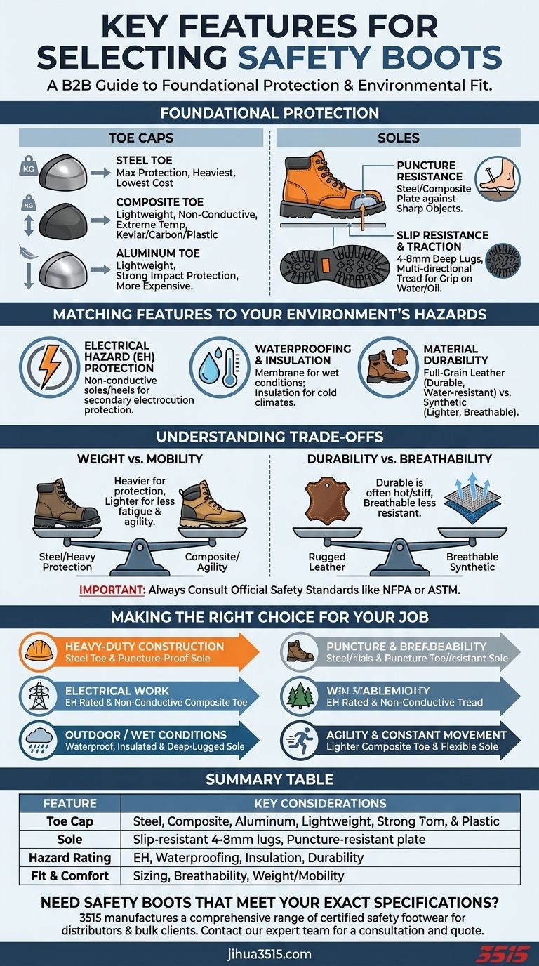 Каковы ключевые особенности, которые следует учитывать при выборе защитной обуви? Найдите идеальную пару для вашей работы. Визуальное руководство