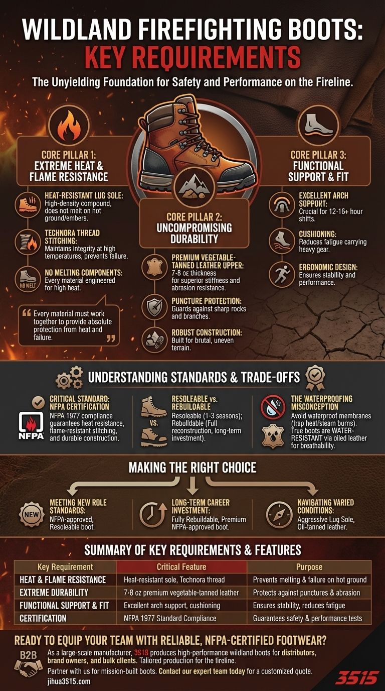 Was sind die wichtigsten Anforderungen an Waldbrandbekämpfungsstiefel? NFPA-zertifizierte Sicherheit & Haltbarkeit Visuelle Anleitung