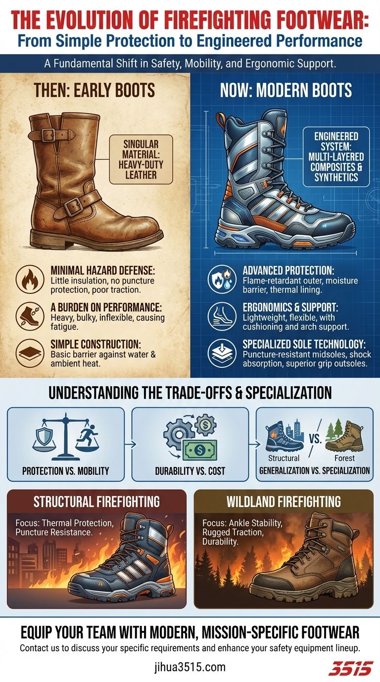 Comment les premières bottes de pompiers différaient-elles des bottes modernes ? Un guide de la sécurité conçue. Guide Visuel