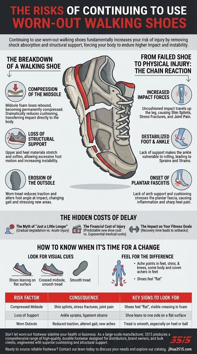 ¿Cuáles son los riesgos de usar zapatillas de andar desgastadas? Prevenir lesiones y proteger tu movilidad Guía Visual