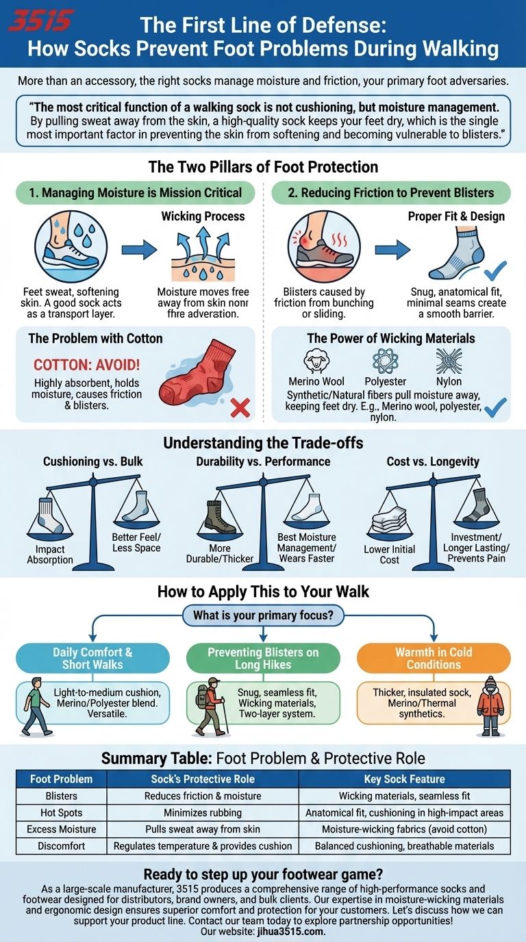 袜子在防止行走过程中足部问题方面起什么作用？保护您的双脚免受水泡和潮湿的困扰 图解指南