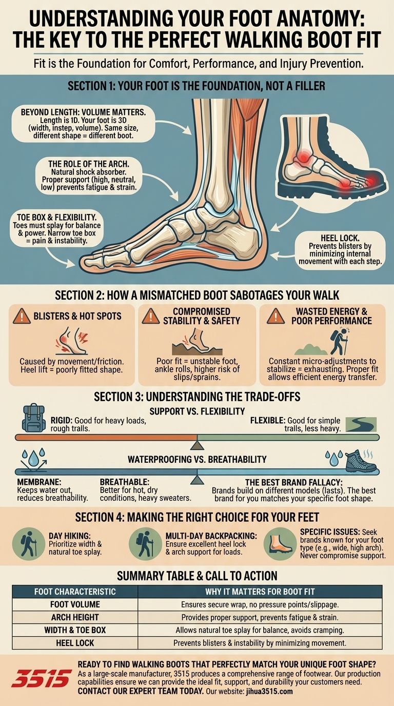 Why is understanding your feet important when choosing walking boots? Find the Perfect Fit for Your Adventure Visual Guide