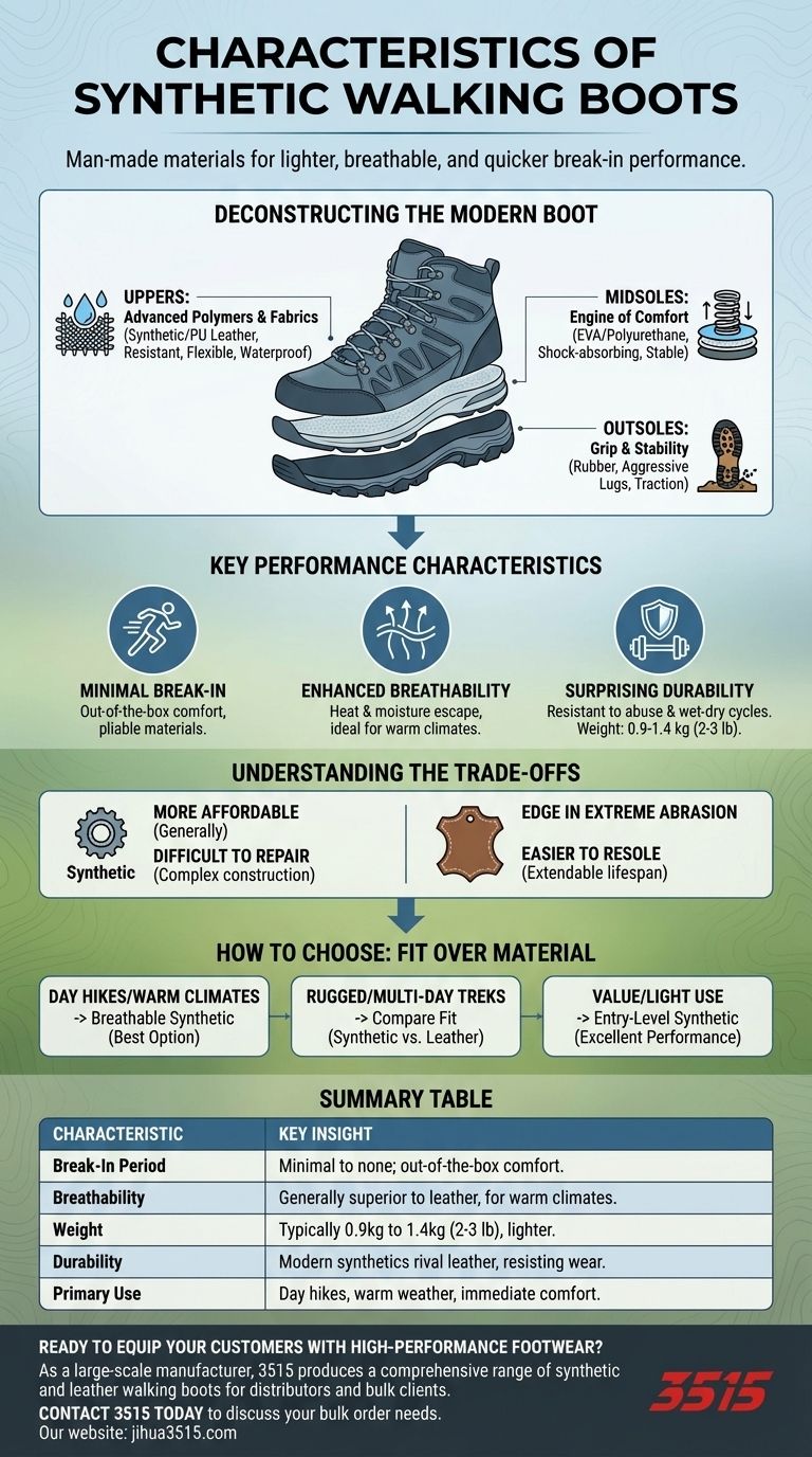 Was sind die Merkmale von synthetischen Wanderschuhen? Moderner Komfort trifft auf Geländetauglichkeit Visuelle Anleitung