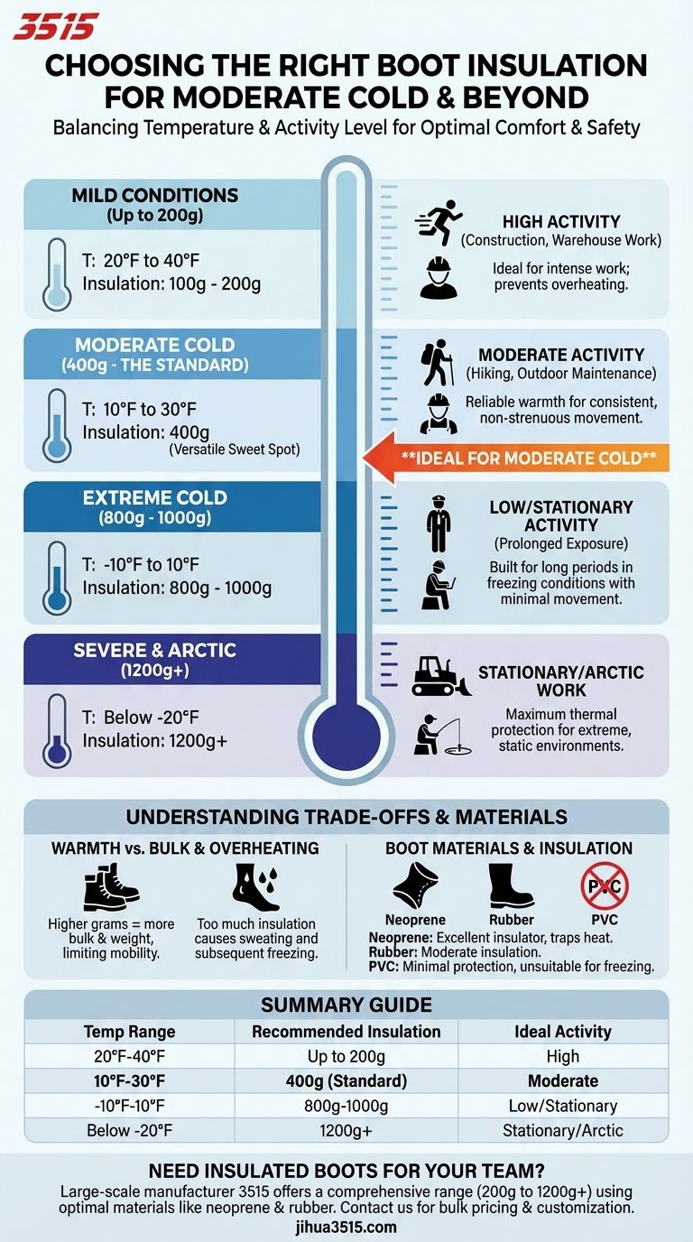 Quel niveau d'isolation convient aux climats froids modérés ? Explication du standard 400g Guide Visuel
