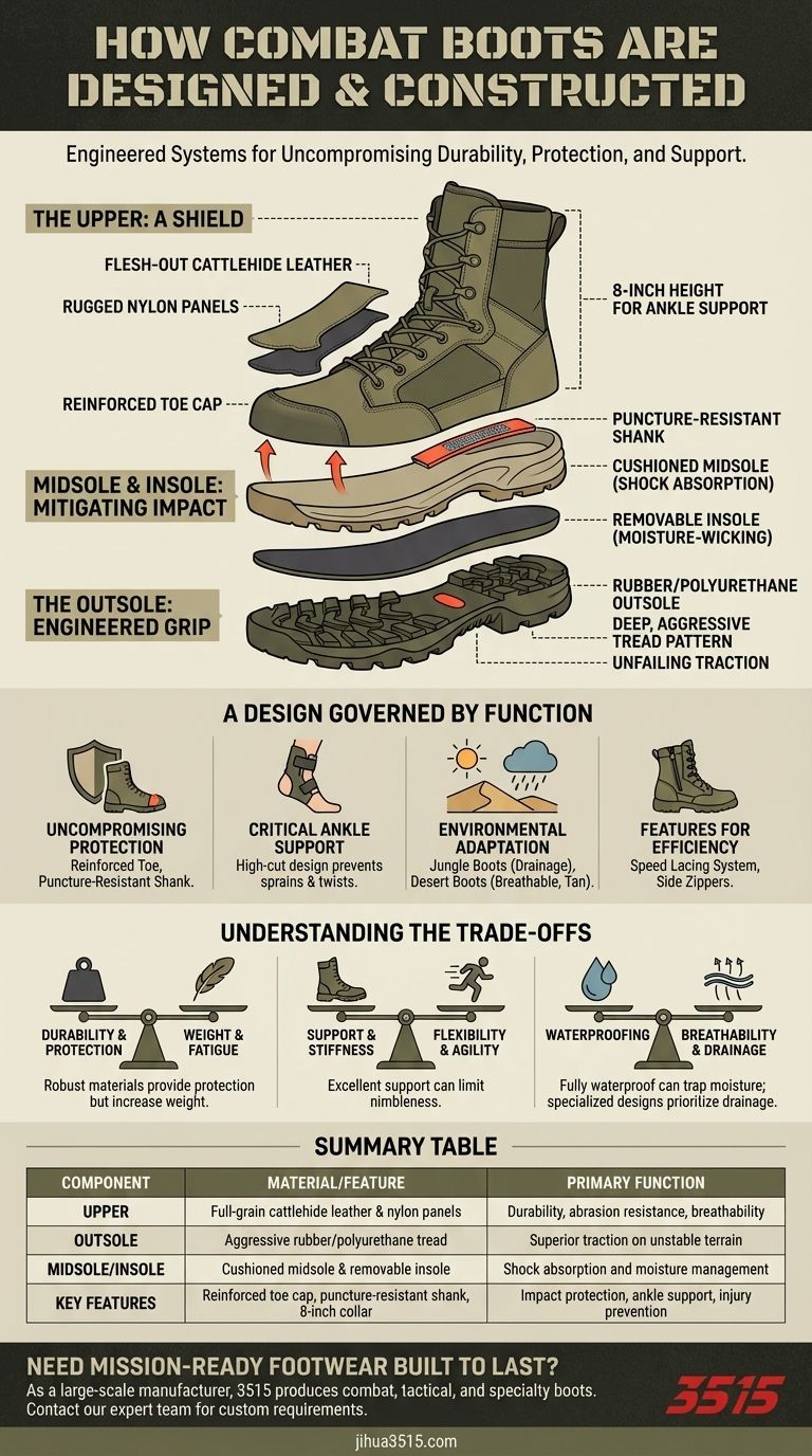Como são projetadas e construídas as botas de combate? Para Durabilidade e Proteção Incompromissíveis Guia Visual