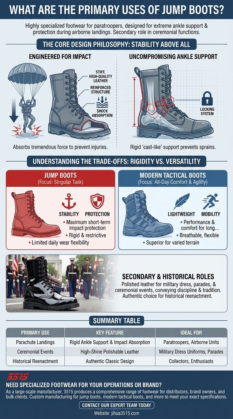 ما هي الاستخدامات الأساسية لأحذية القفز؟ دعم قوي للكاحل للهبوط عالي التأثير دليل مرئي