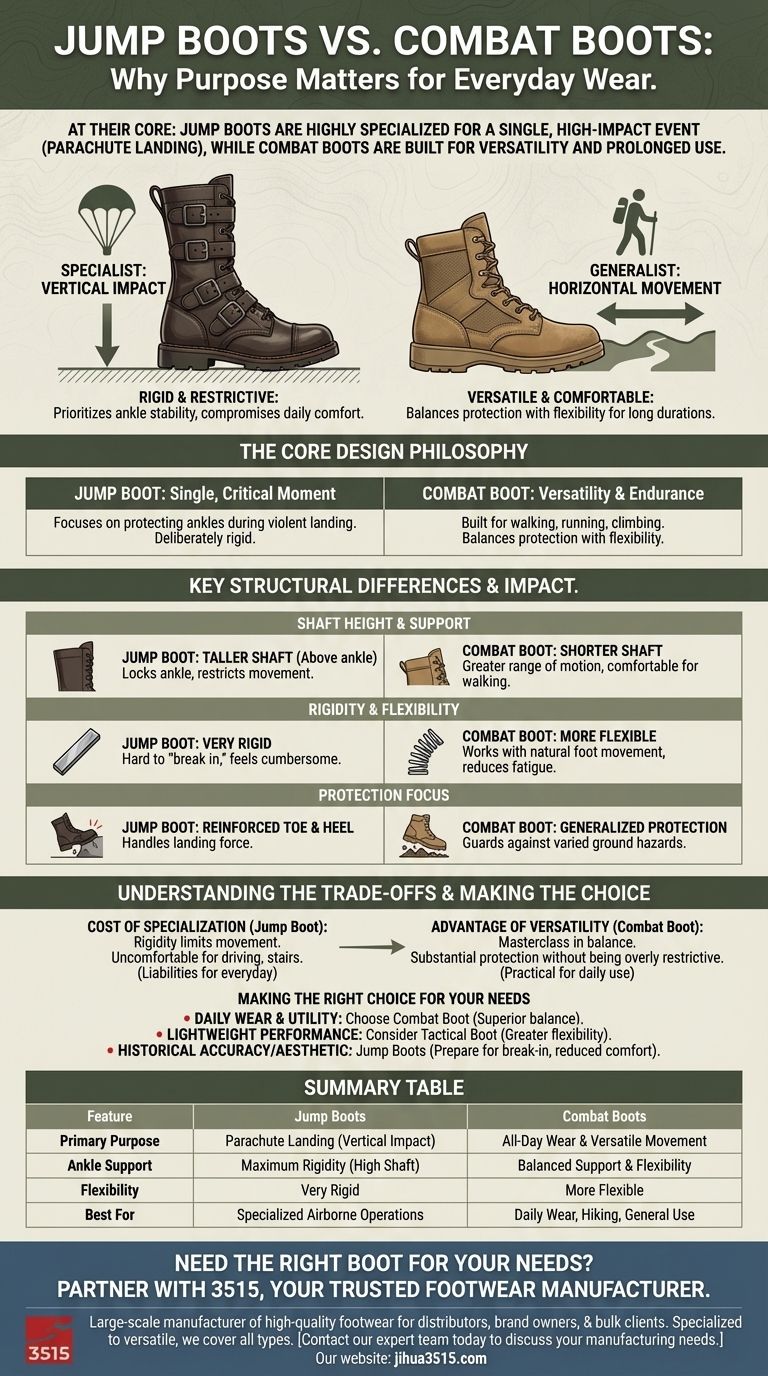 لماذا تعتبر أحذية القفز أقل ملاءمة للارتداء اليومي؟ فهم التصميم المتخصص مقابل التصميم العام دليل مرئي