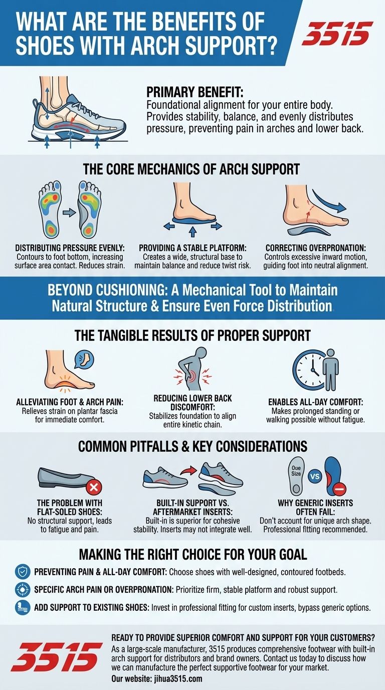 Quali sono i benefici delle scarpe con supporto per l'arco plantare? Ottieni comfort per tutto il giorno e sollievo dal dolore Guida Visiva