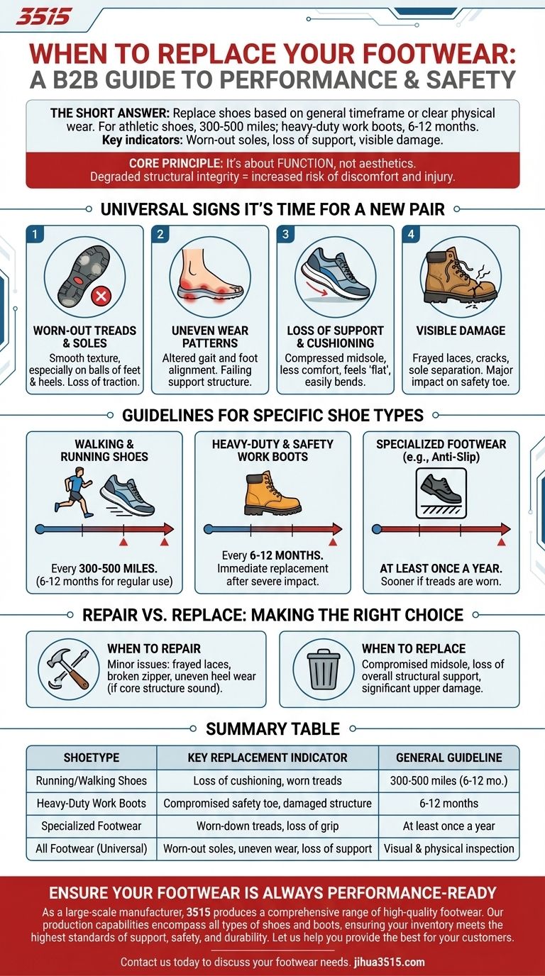 Quando sostituire le scarpe? Una guida per massimizzare comfort e sicurezza Guida Visiva