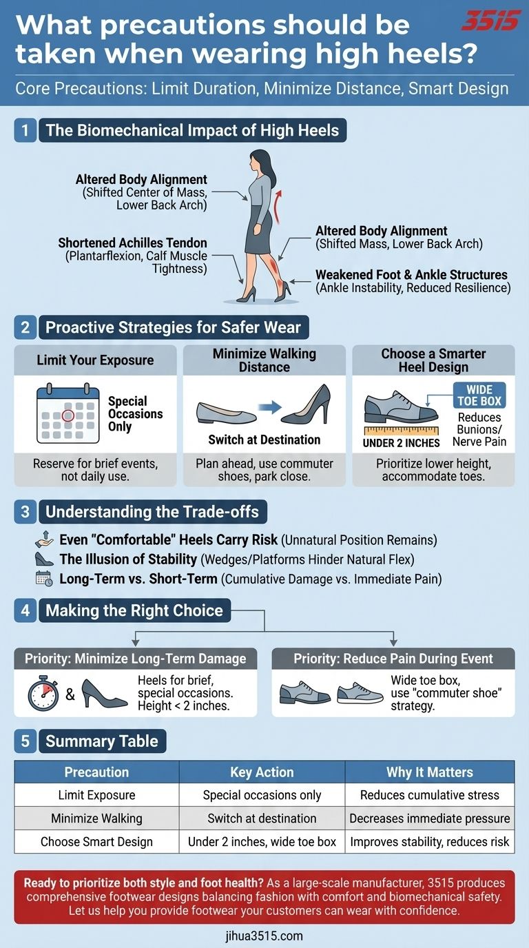 What precautions should be taken when wearing high heels? Essential Tips for Safer Wear Visual Guide