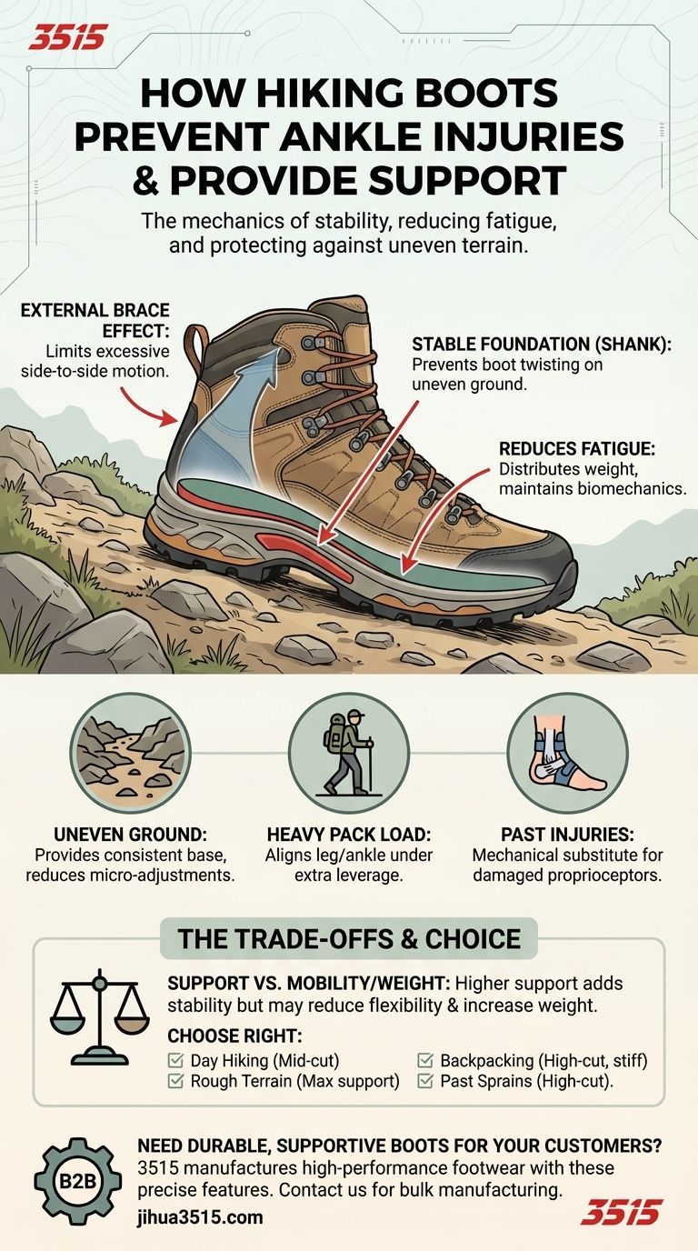 كيف تساعد أحذية المشي لمسافات طويلة في دعم الكاحل ومنع الإصابات؟ حافظ على ثقتك على المسار دليل مرئي