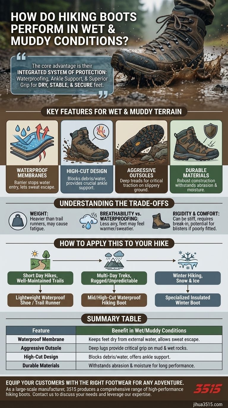 How do hiking boots perform in wet or muddy conditions? Conquer Slippery Trails with Confidence Visual Guide