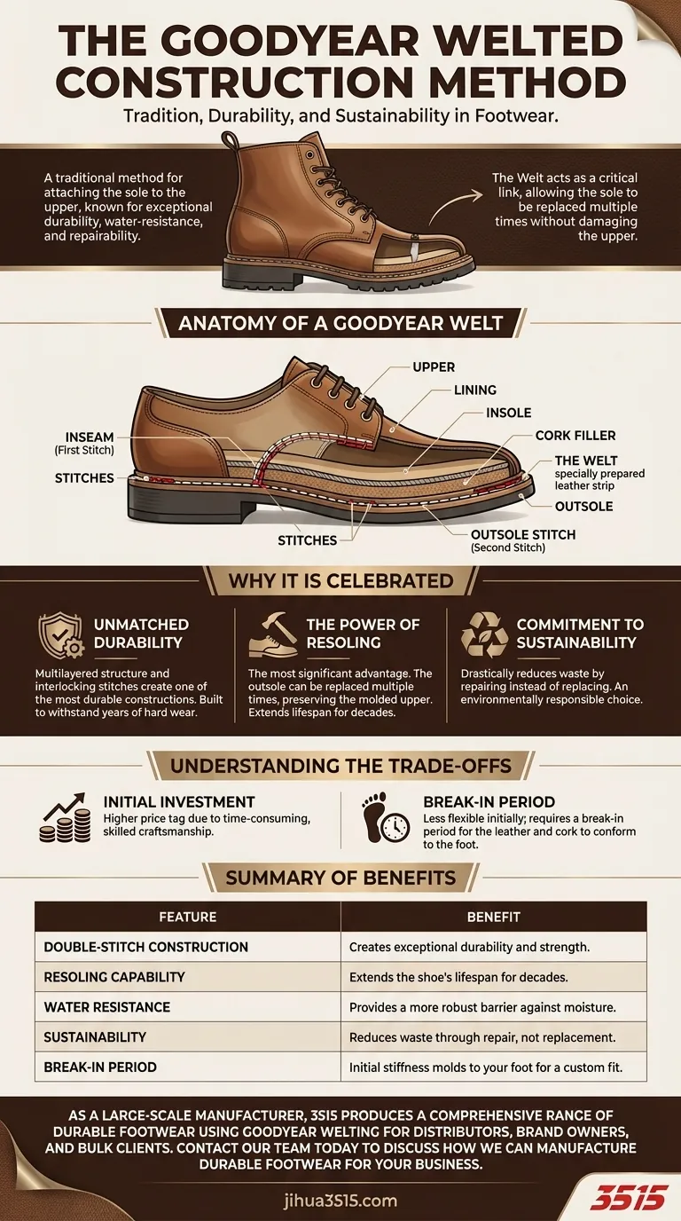 Qu'est-ce que la méthode de construction Goodyear Welt ? Un guide des chaussures durables et réparables Guide Visuel