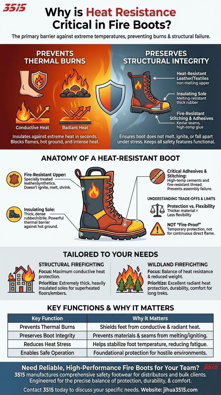 Pourquoi la résistance à la chaleur est-elle importante pour les bottes de pompier ? C'est la barrière essentielle contre les brûlures graves Guide Visuel