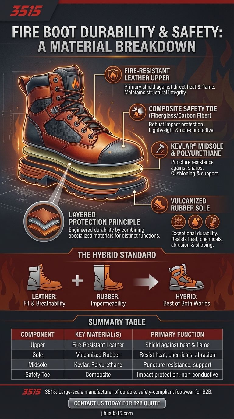 用于确保消防靴耐用性和安全性的材料有哪些？终极防护的关键组件 图解指南