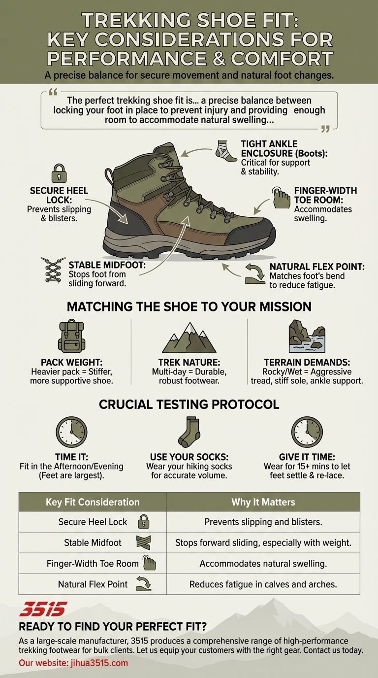 What are the key fit considerations when buying trekking shoes? Ensure Comfort & Stability on the Trail Visual Guide