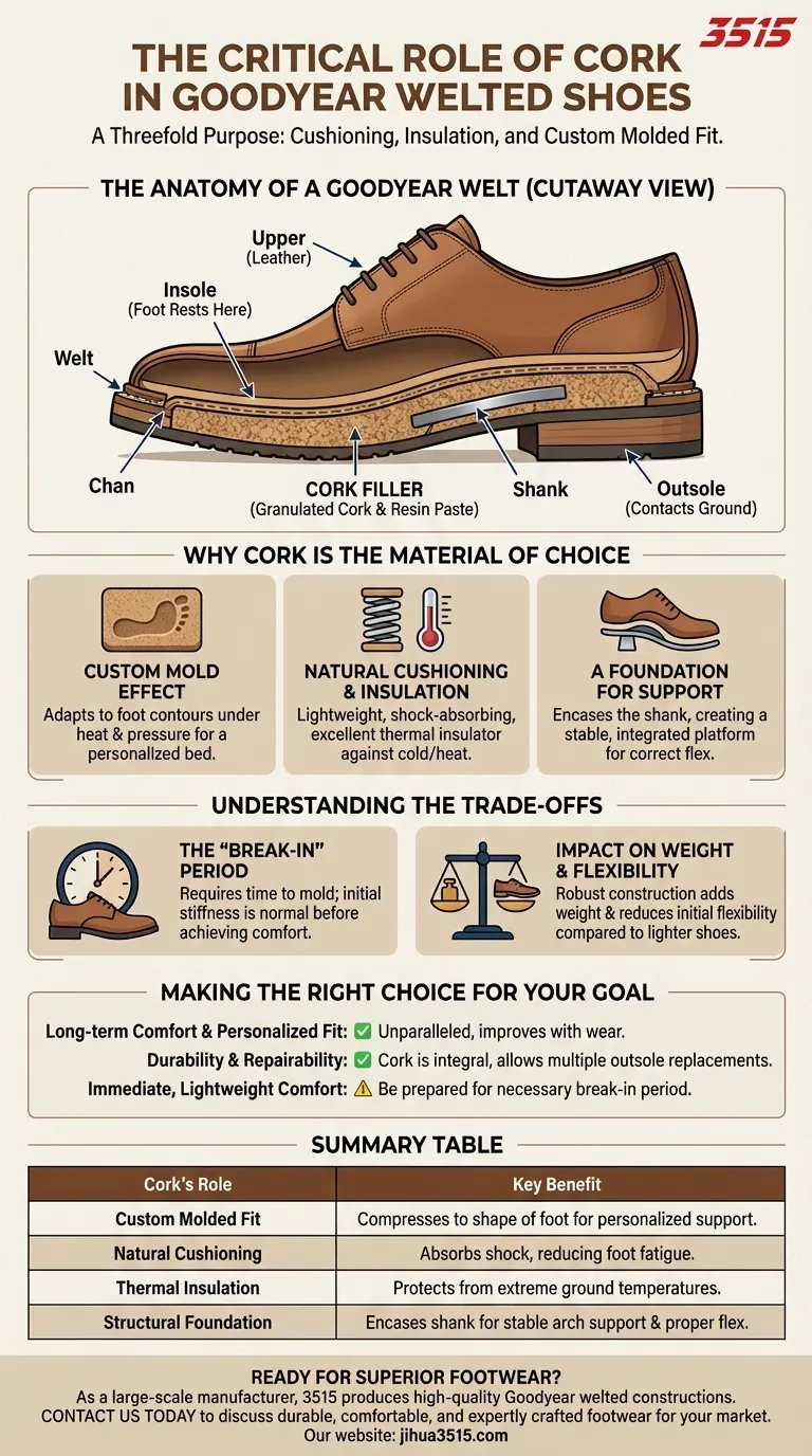 Quel rôle le liège joue-t-il dans les chaussures Goodyear Welted ? La clé d'un ajustement personnalisé et amorti Guide Visuel