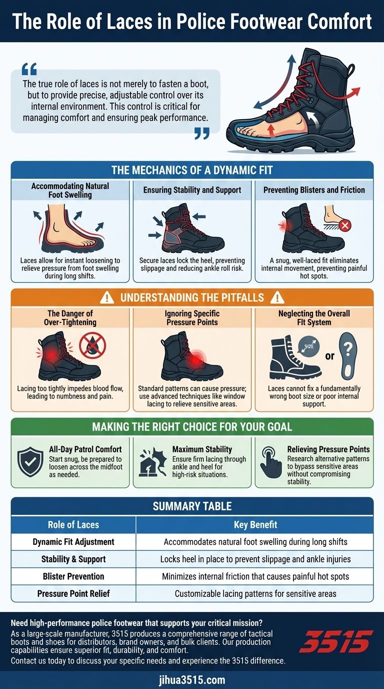 ¿Qué papel juegan los cordones en la comodidad del calzado policial? Dominando el ajuste para un rendimiento durante todo el día Guía Visual